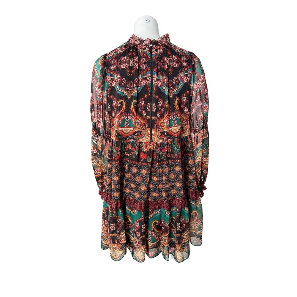 alice + olivia Dress Women's 8 Marella Mockneck Paisley Spellbound - Picture 2 of 7
